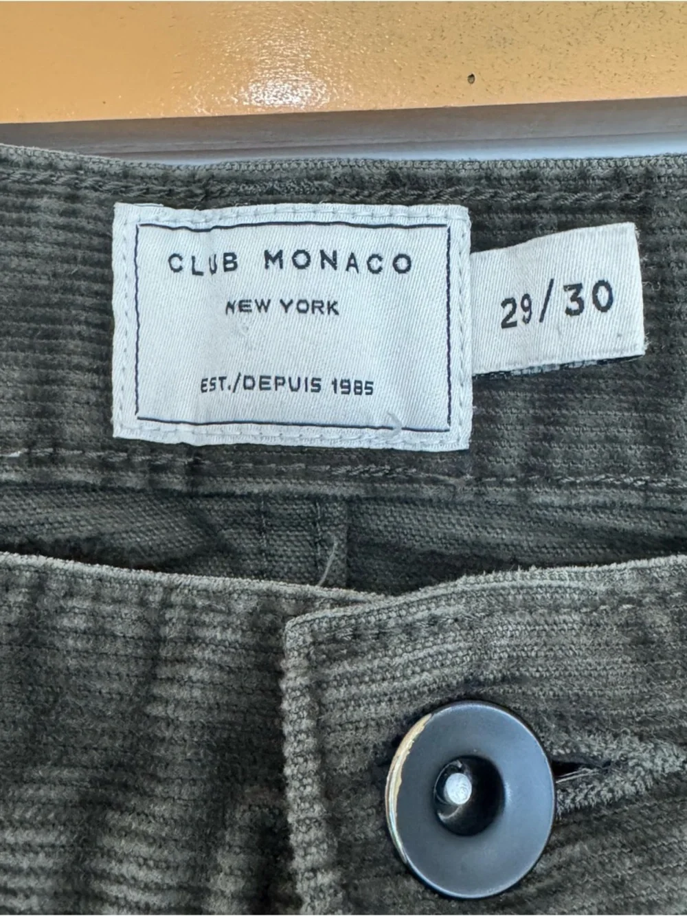 Club Monaco Corduroy Pants – Size 29/30 🍂 - Picture 3 of 11